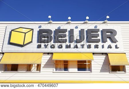 Umea, Norrland Sweden - March 4, 2022: Exterior Of Famous Construction Market