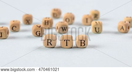 Rtb Written On Wooden Cube , Business Concept
