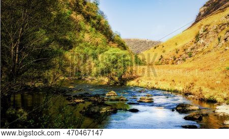 The River Towy Runs Through The Gwenffrwd-dinas Nature Reserve.