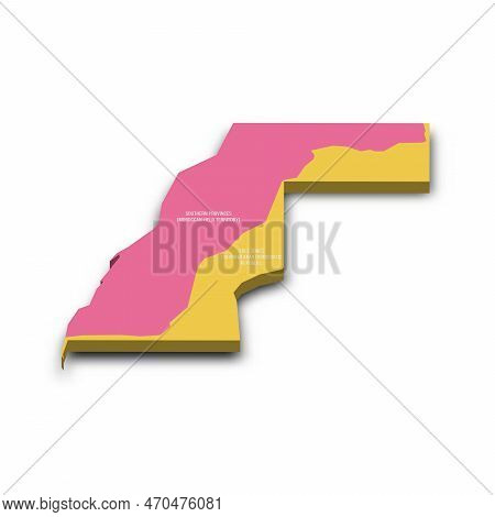 Western Map Of Land Divided Between Morocco And Sahrawi Arab Democratic Republic By Moroccan Western