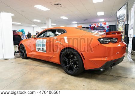 Flint, Michigan -usa- February 10, 2023:  8Th Annual Chrome And Ice Winter Indoor Autoshow At The Do