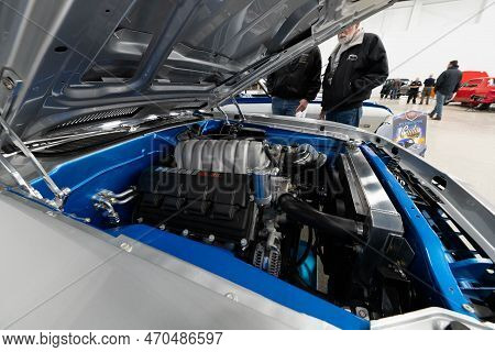 Flint, Michigan -usa- February 10, 2023:  8Th Annual Chrome And Ice Winter Indoor Autoshow At The Do