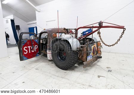 Flint, Michigan -usa- February 10, 2023:  8Th Annual Chrome And Ice Winter Indoor Autoshow At The Do