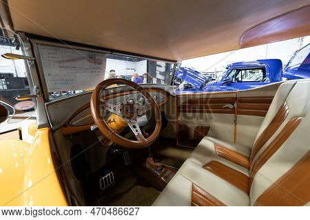 Flint, Michigan -usa- February 10, 2023:  8Th Annual Chrome And Ice Winter Indoor Autoshow At The Do