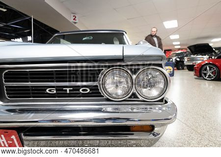 Flint, Michigan -usa- February 10, 2023:  8Th Annual Chrome And Ice Winter Indoor Autoshow At The Do