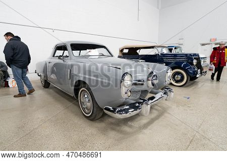 Flint, Michigan -usa- February 10, 2023:  8Th Annual Chrome And Ice Winter Indoor Autoshow At The Do