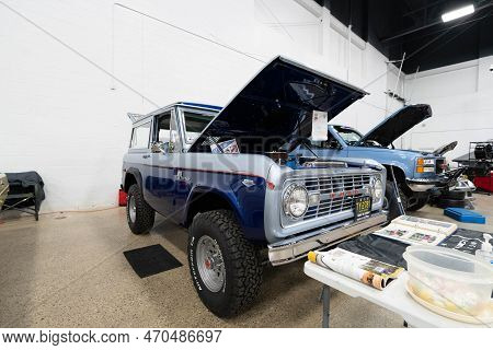 Flint, Michigan -usa- February 10, 2023:  8Th Annual Chrome And Ice Winter Indoor Autoshow At The Do