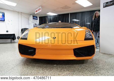 Flint, Michigan -usa- February 10, 2023:  8Th Annual Chrome And Ice Winter Indoor Autoshow At The Do