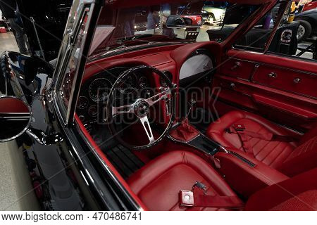 Flint, Michigan -usa- February 10, 2023:  8Th Annual Chrome And Ice Winter Indoor Autoshow At The Do