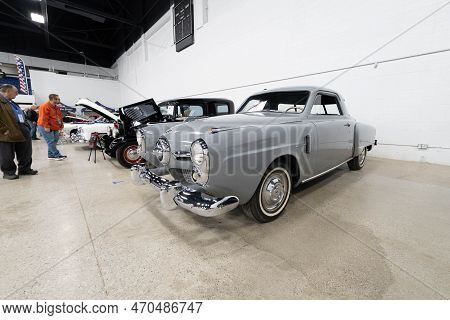 Flint, Michigan -usa- February 10, 2023:  8Th Annual Chrome And Ice Winter Indoor Autoshow At The Do