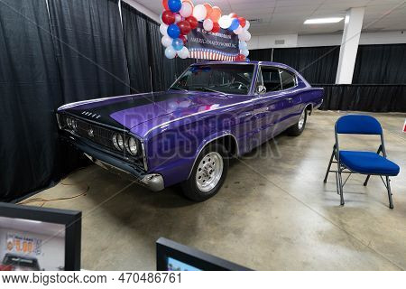Flint, Michigan -usa- February 10, 2023:  8Th Annual Chrome And Ice Winter Indoor Autoshow At The Do