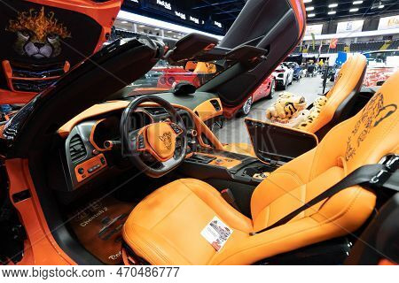 Flint, Michigan -usa- February 10, 2023:  8Th Annual Chrome And Ice Winter Indoor Autoshow At The Do