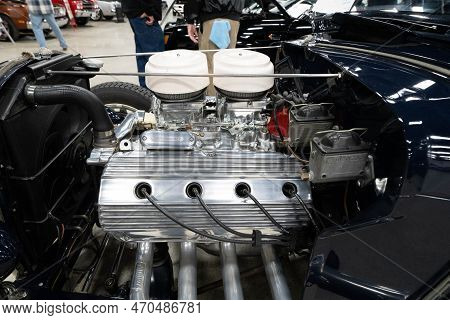 Flint, Michigan -usa- February 10, 2023:  8Th Annual Chrome And Ice Winter Indoor Autoshow At The Do