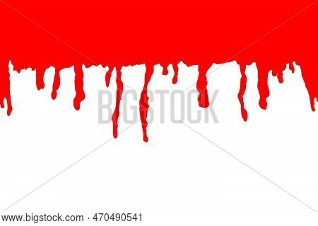 Vector Sketch, Melting Blood From Top Vetical.