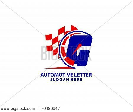 Sport Car Logo On Letter G Speed Concept. Car Automotive Template For Cars Service, Cars Repair With
