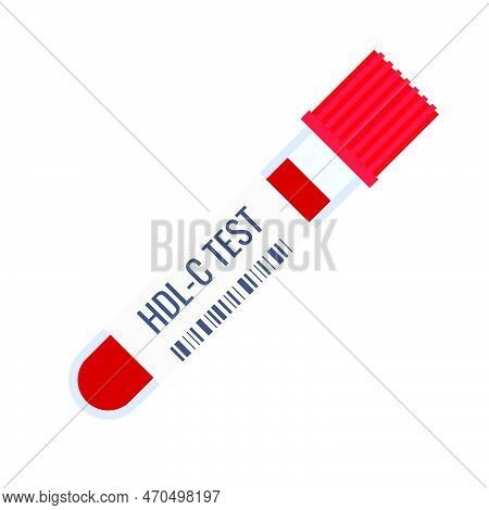 Medical Test Tube With Blood Vector Illustration