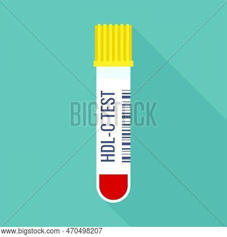Medical Test Tube With Blood Vector Illustration