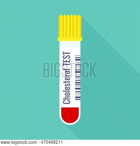 Medical Test Tube With Blood Vector Illustration