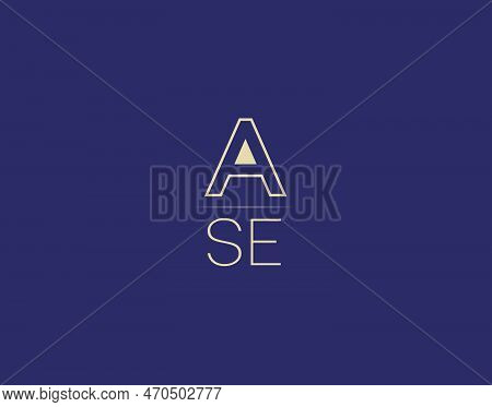 Ase Letter Logo Design Modern Minimalist Vector Images