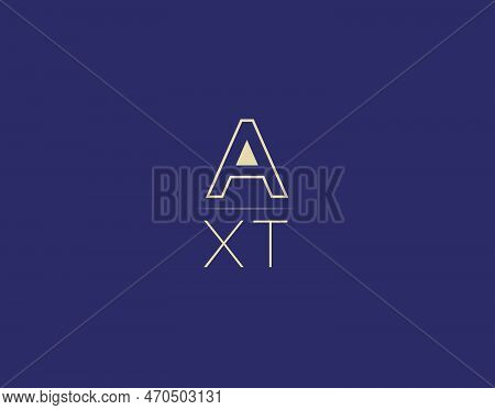 Axt Letter Logo Design Modern Minimalist Vector Images
