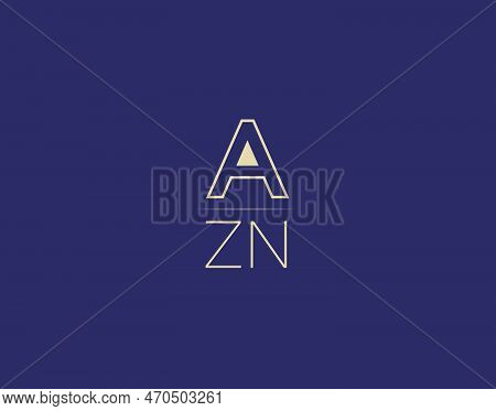 Azn Letter Logo Design Modern Minimalist Vector Images