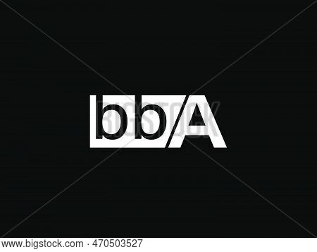 Bba Logo And Graphics Design Vector Art, Icons Isolated On Black Background