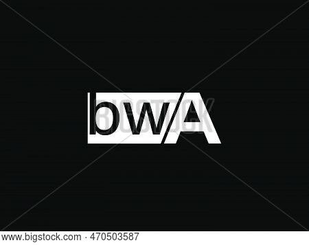 Bwa Logo And Graphics Design Vector Art, Icons Isolated On Black Background