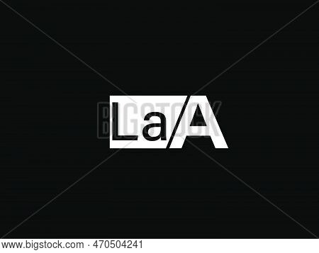 Laa Logo And Graphics Design Vector Art, Icons Isolated On Black Background
