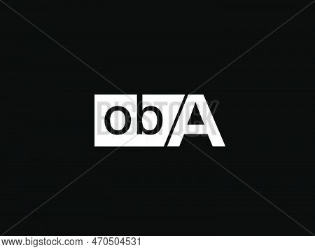 Oba Logo And Graphics Design Vector Art, Icons Isolated On Black Background