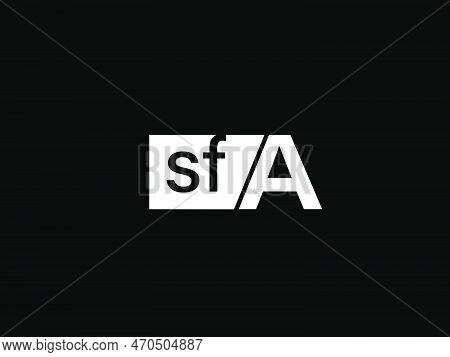 Sfa Logo And Graphics Design Vector Art, Icons Isolated On Black Background