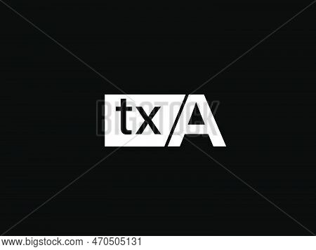 Txa Logo And Graphics Design Vector Art, Icons Isolated On Black Background