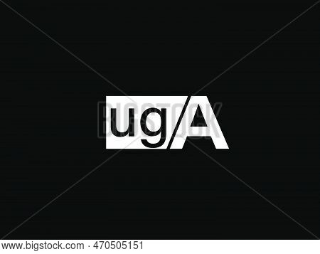 Uga Logo And Graphics Design Vector Art, Icons Isolated On Black Background
