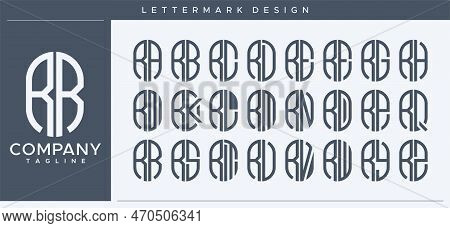 Abstract Tube Letter R Logo Design. Modern Line Capsule Rr R Letter Logo Vector.