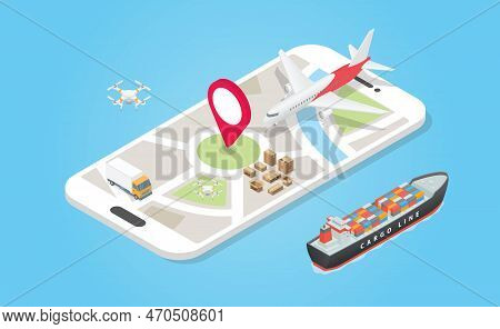 Smart Delivery System Transportation With Various Model Like Air Land And Sea With Smartphone App Tr