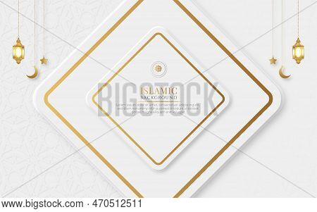 Modern Islamic Arabic Abstract Background Design Vector Template.