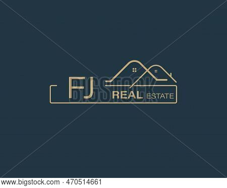 Fj Real Estate & Consultants Logo Design Vectors Images. Luxury Real Estate Logo Design