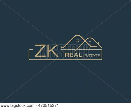 Zk Real Estate & Consultants Logo Design Vectors Images. Luxury Real Estate Logo Design
