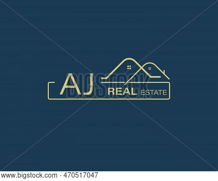 Aj Real Estate & Consultants Logo Design Vectors Images. Luxury Real Estate Logo Design