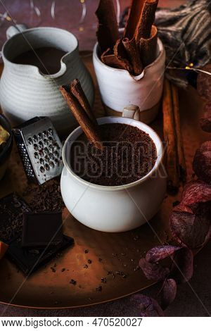 A Image Of Hot Chocolate With Cinnamon Sticks Holiday