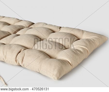 Soft Beige Scandinavian Style Chair Cushion From Natural Fabric