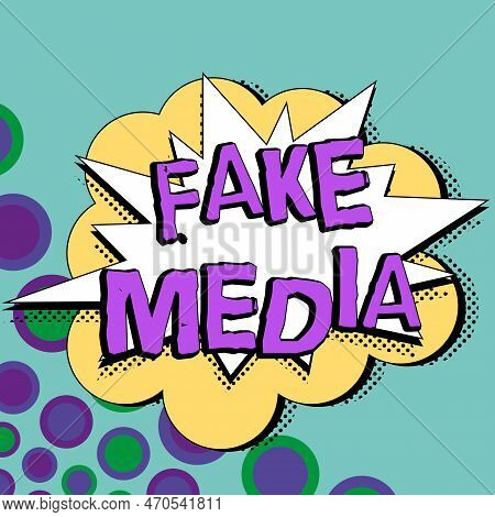 Conceptual Caption Fake Media. Business Overview An Formation Held By Brodcasters Which We Cannot Re