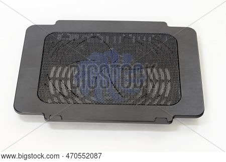 Back Color Cooling Pad Make The Laptop Computer Not Overheat. Isolated On White Background.image For