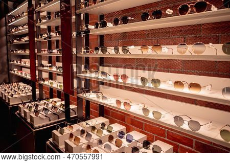 Kuala Lumpur, Malaysia - December 04, 2022: Ray Ban Brand Retail Shop Logo Signboard