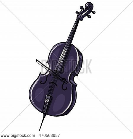 Black Cello. Vector Illustration Of The Cello Eps10