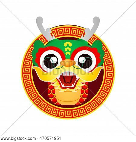 Happy Chinese New Year 2024 With Little Dragon Greeting Gong Xi Fa Cai, The Year Of The Dragon Zodia