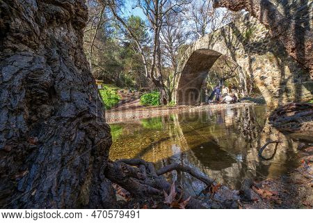 Tzielefos Bridge Is A Beautiful And Picturesque Bridge, Being One Of The Medieval Bridges Situated B