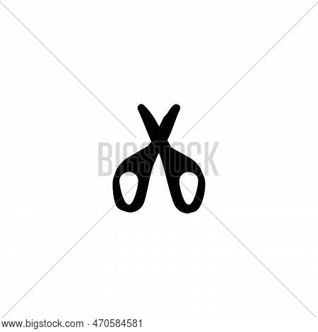 Scissors Icon. Simple Style Barber Shop Poster Background Symbol. Scissors Brand Logo Design Element