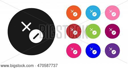 Black Venus Symbol Icon Isolated On White Background. Astrology, Numerology, Horoscope, Astronomy. S