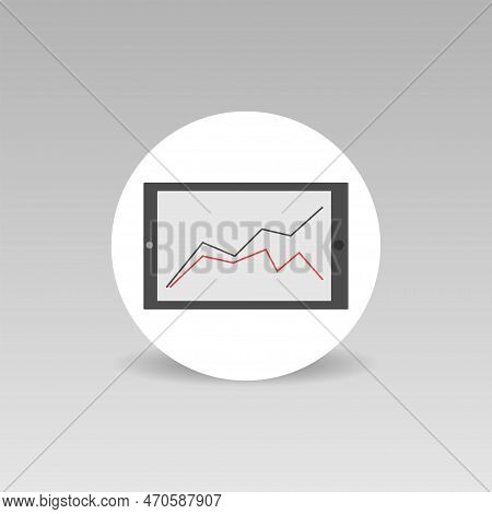 Business Analytics On Laptop Screen Vector Icon3