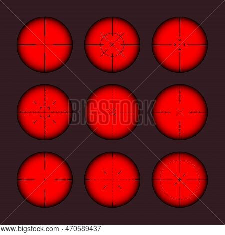 Various Weapon Thermal Infrared Sights, Sniper Rifle Optical Scopes. Hunting Gun Viewfinder With Cro